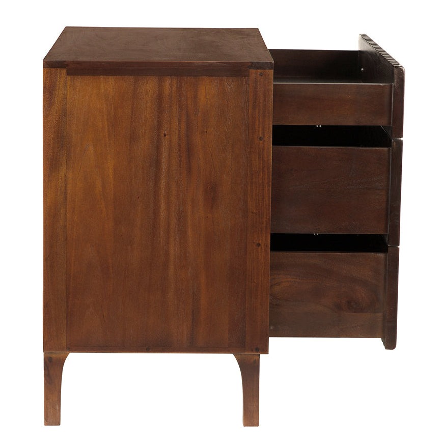 Noir Daryl Hand Rubbed Brown Dresser, modern rustic transitional chest