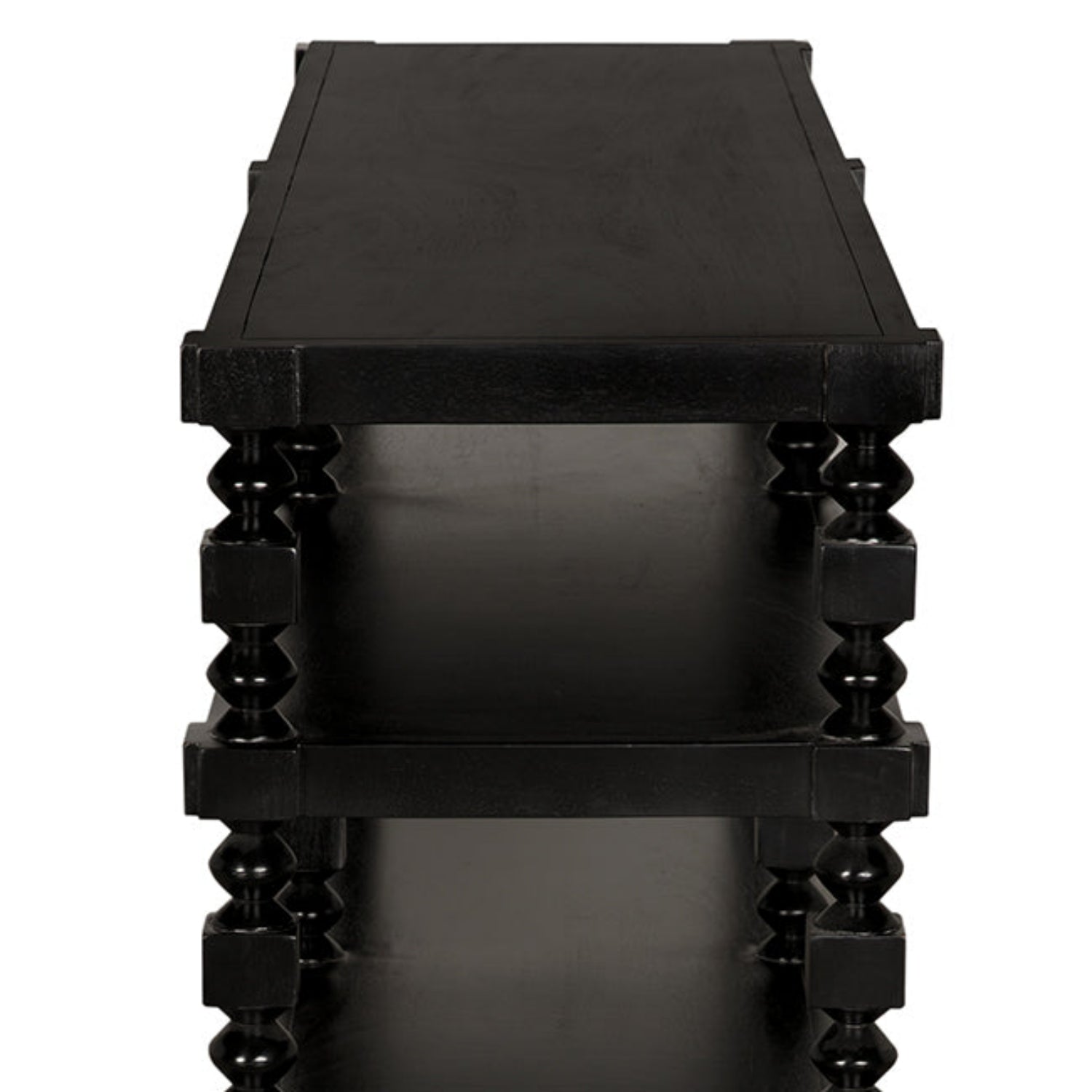 Maurice Console Table finished in Hand Rubbed Black