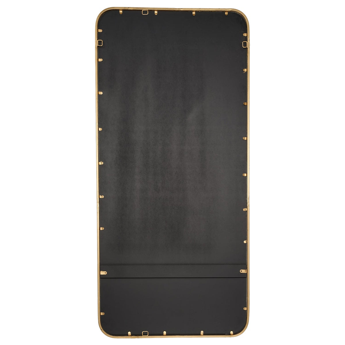 Jamie Young Capital Gold Iron Rectangle Floor Mirror in Gold Iron, side profile view