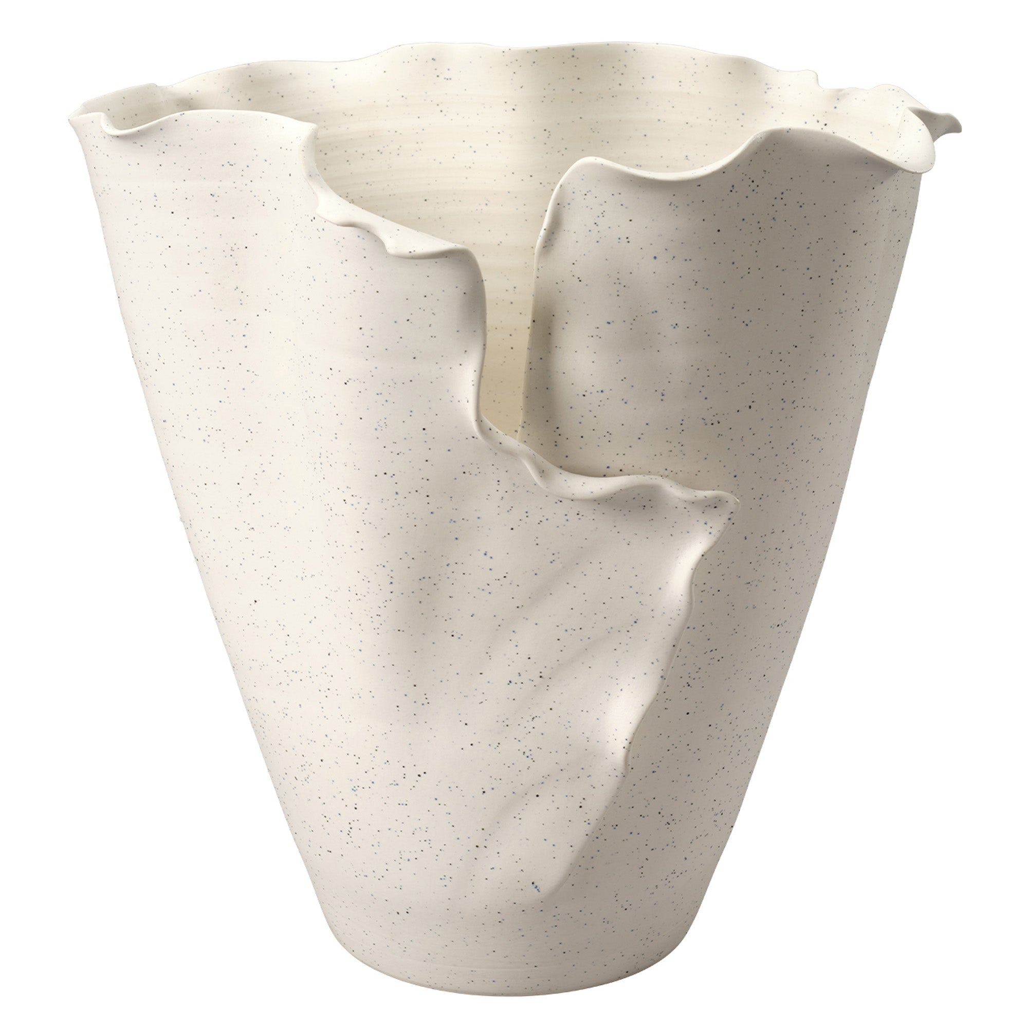 Jamie Young Flounce White Porcelain Vase