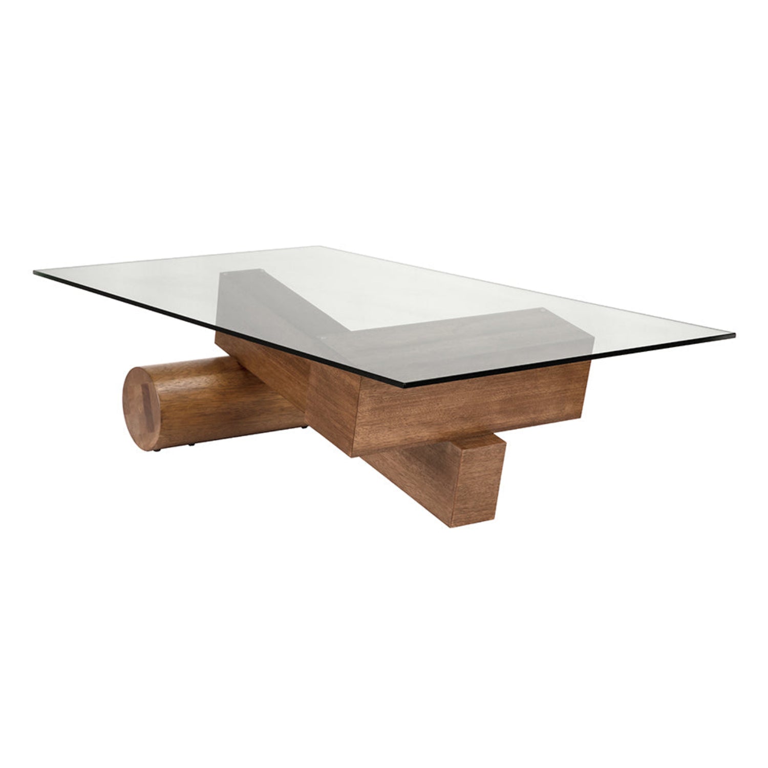 Noir Calatrava Coffee Table with a faceted sculptural base