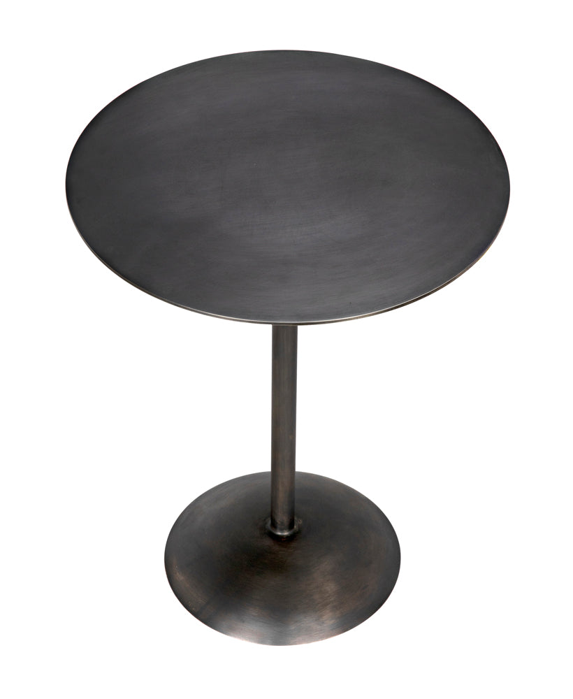 Noir Felix Gun Metal Side Table, versatile compact accent table