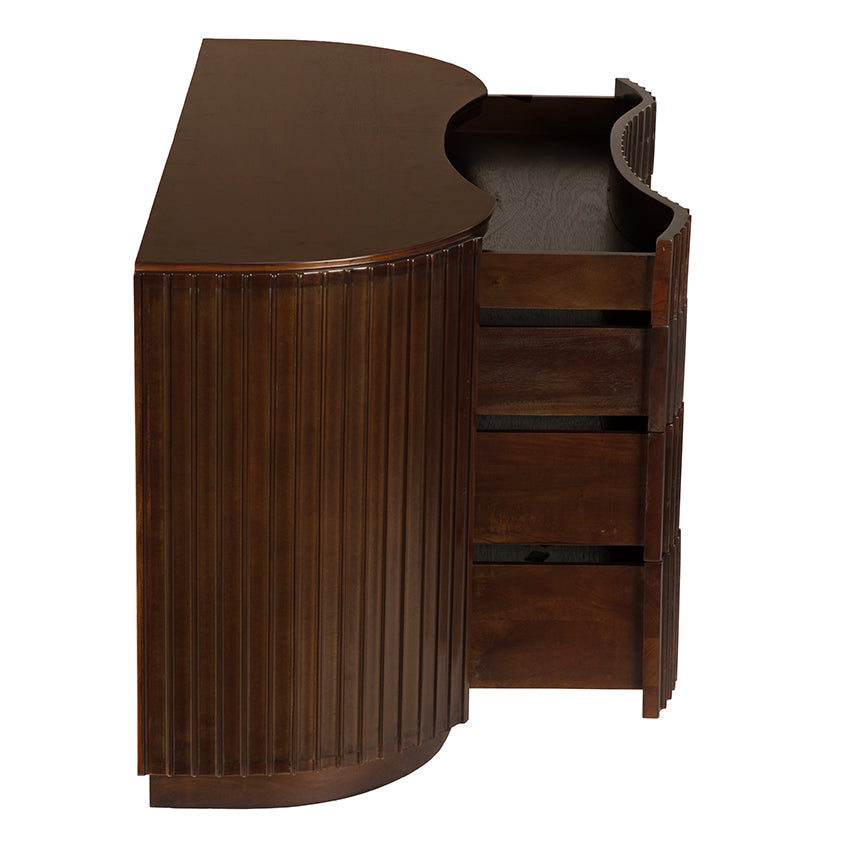 Noir Irene Hand Rubbed Brown Dresser, Modern Classic dresser