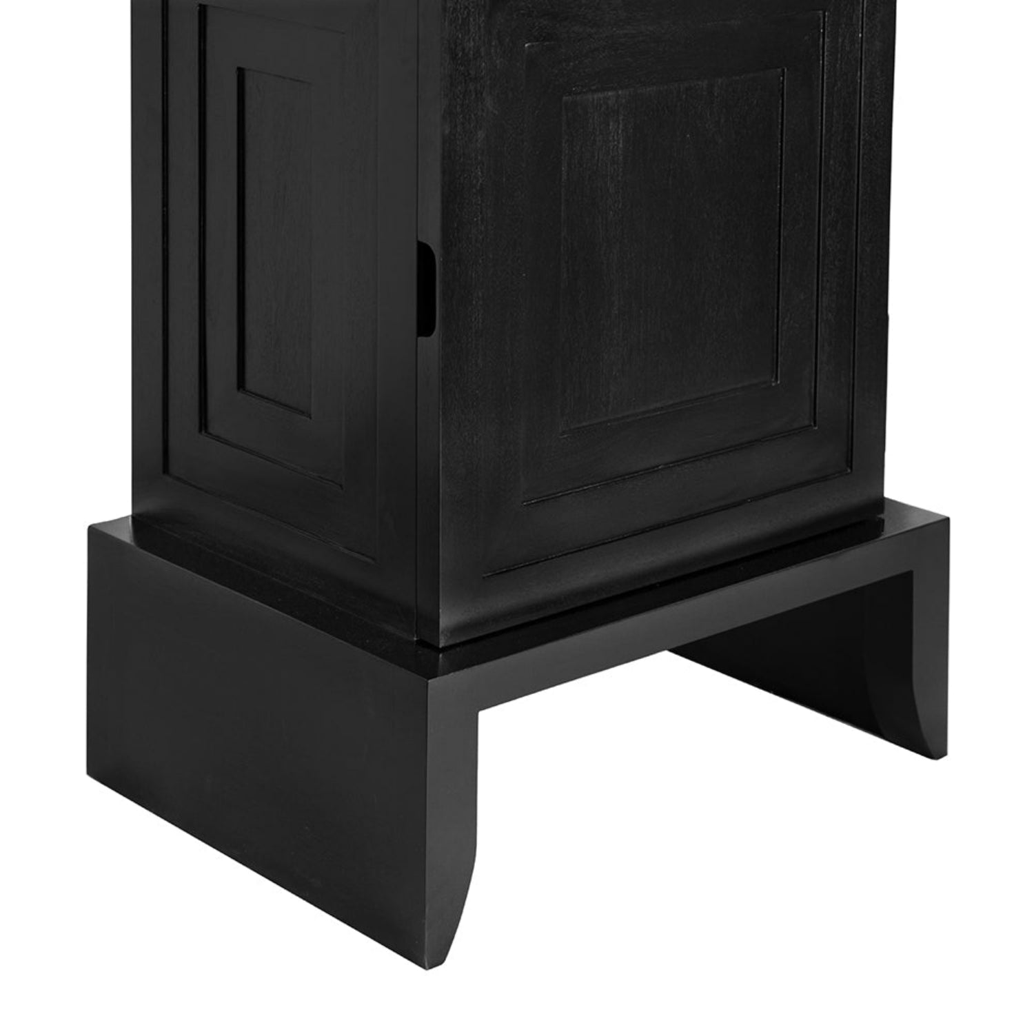 Hand Rubbed Black Etruscan Tower Cabinet for modern interiors