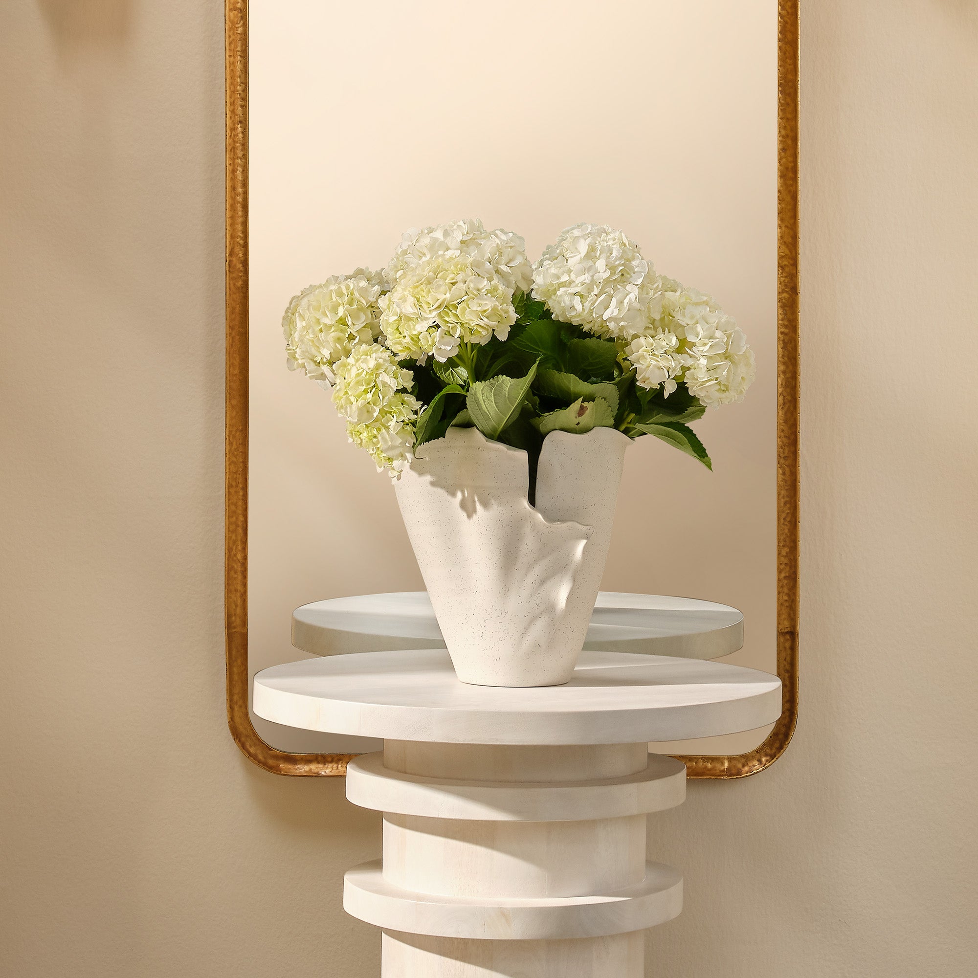 Jamie Young Flounce White Porcelain Vase
