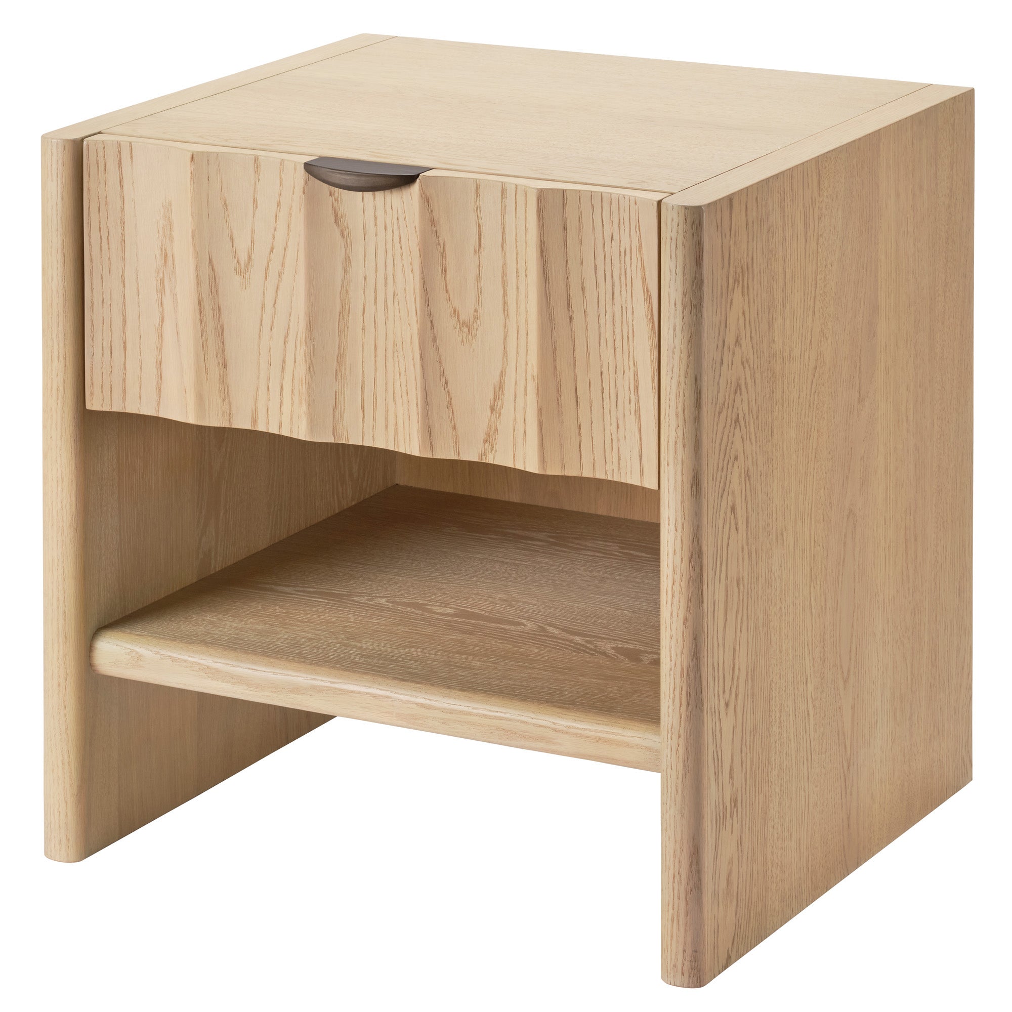 Jamie Young Finley Pale Oak Small Fluted Nightstand