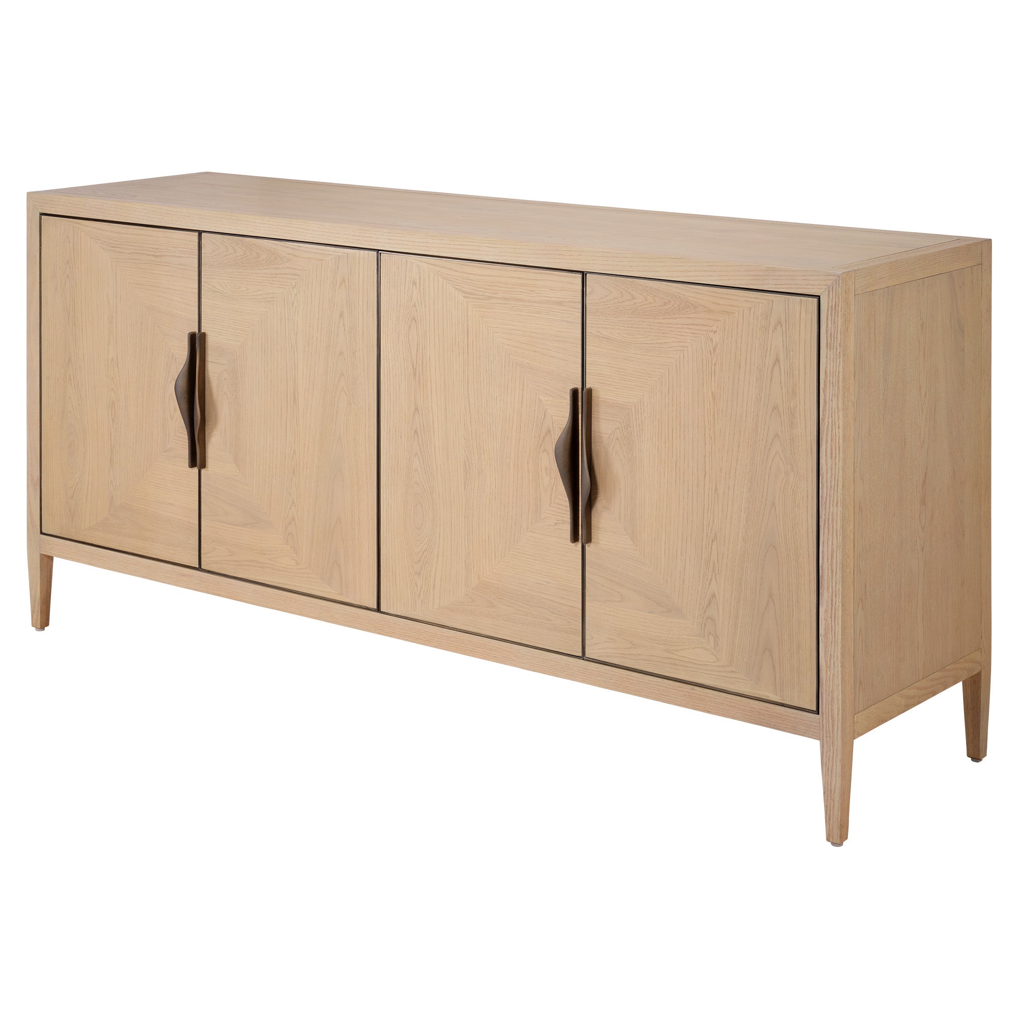 Jamie Young Landmark Pale Oak Four Door Credenza