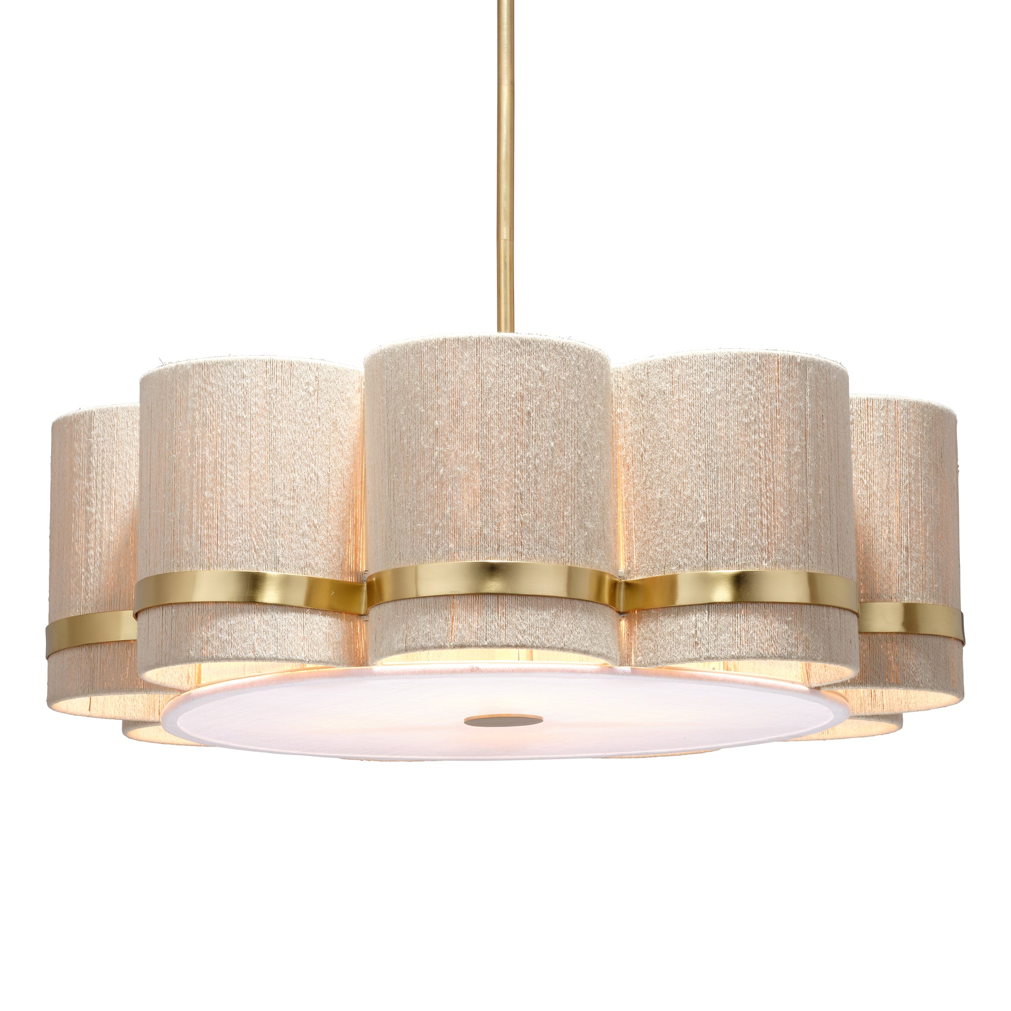 Jamie Young Carousel Off-White 4-Light Chandelier
