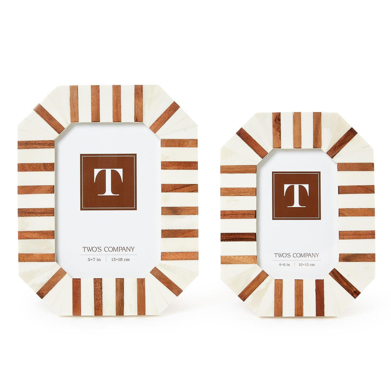 Octagon Edge Photo Frame Set of 2