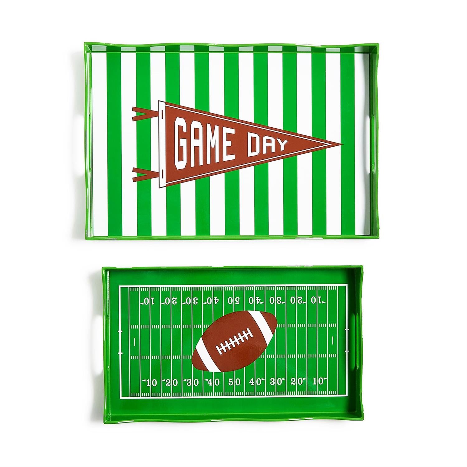 Game Day Handled Serving Tray Set of 2