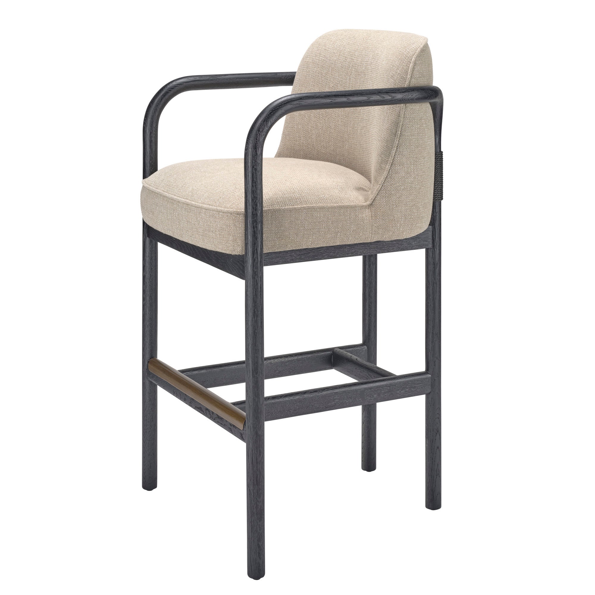 Jamie Young Tether Ebony Oak Bar Stool