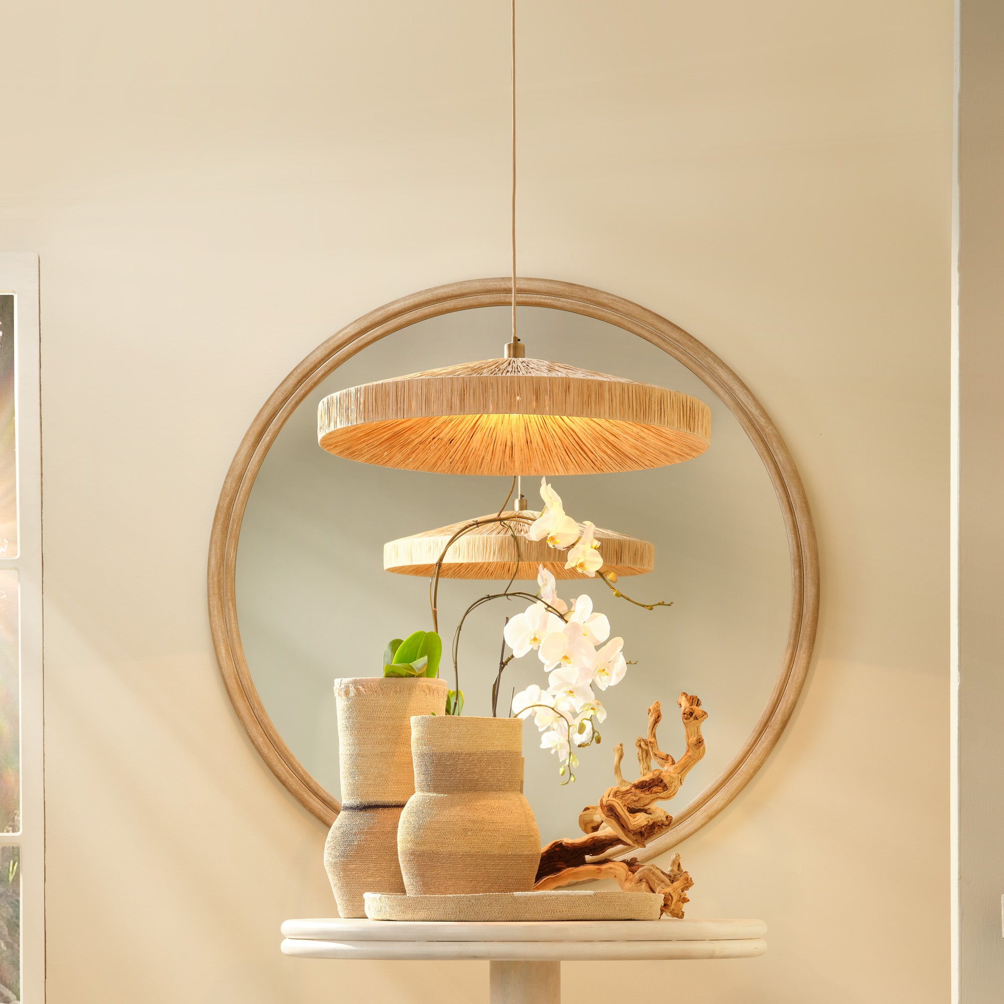 Jamie Young Parasol Natural 1-Light Large Pendant