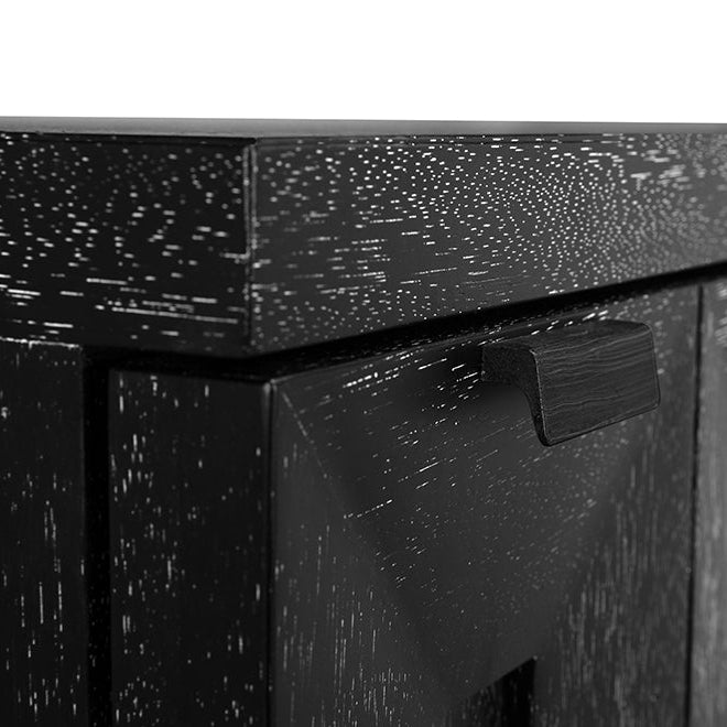 Noir Musashi Black Walnut Large 2 Drawer, crafted from walnut