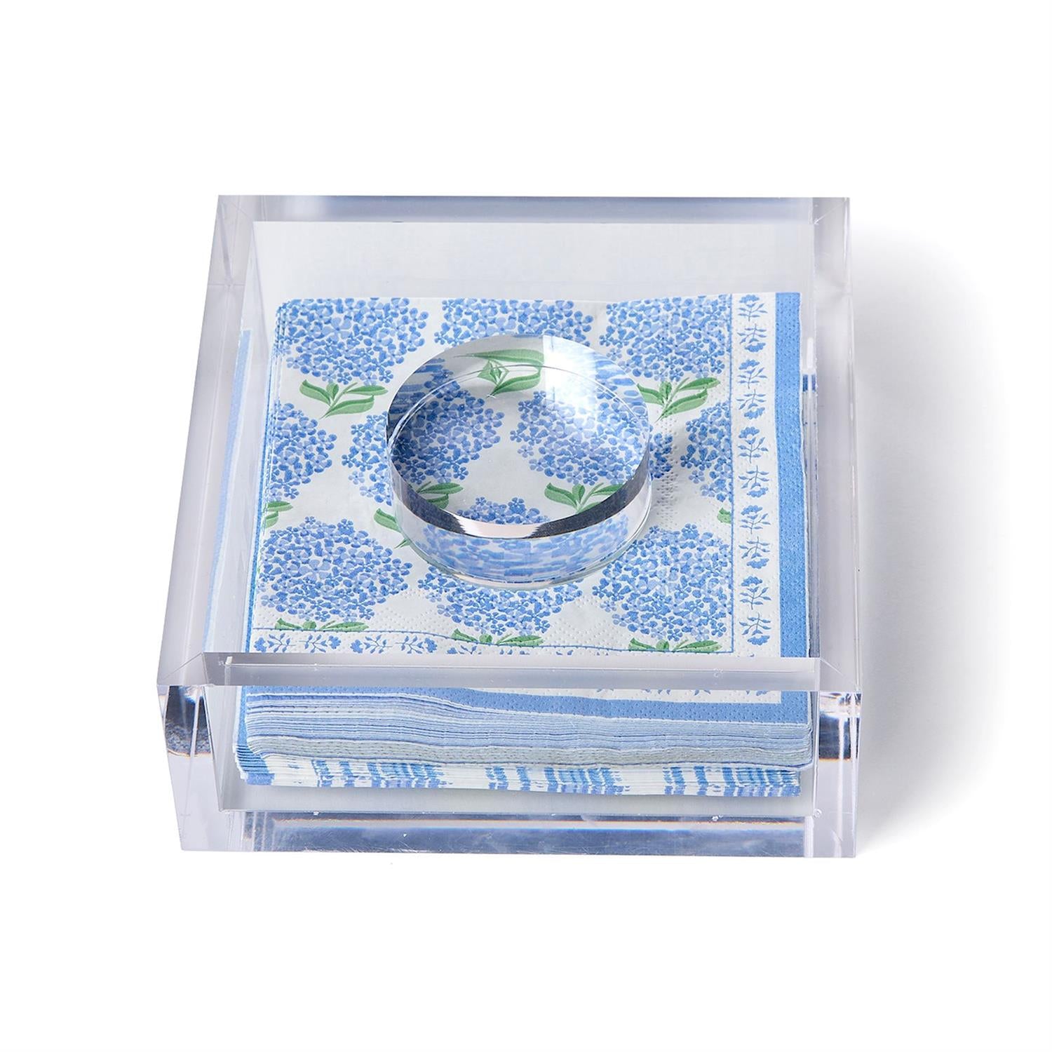 Acrylic Cocktail Napkin Holder with Acrylic Paper Weight