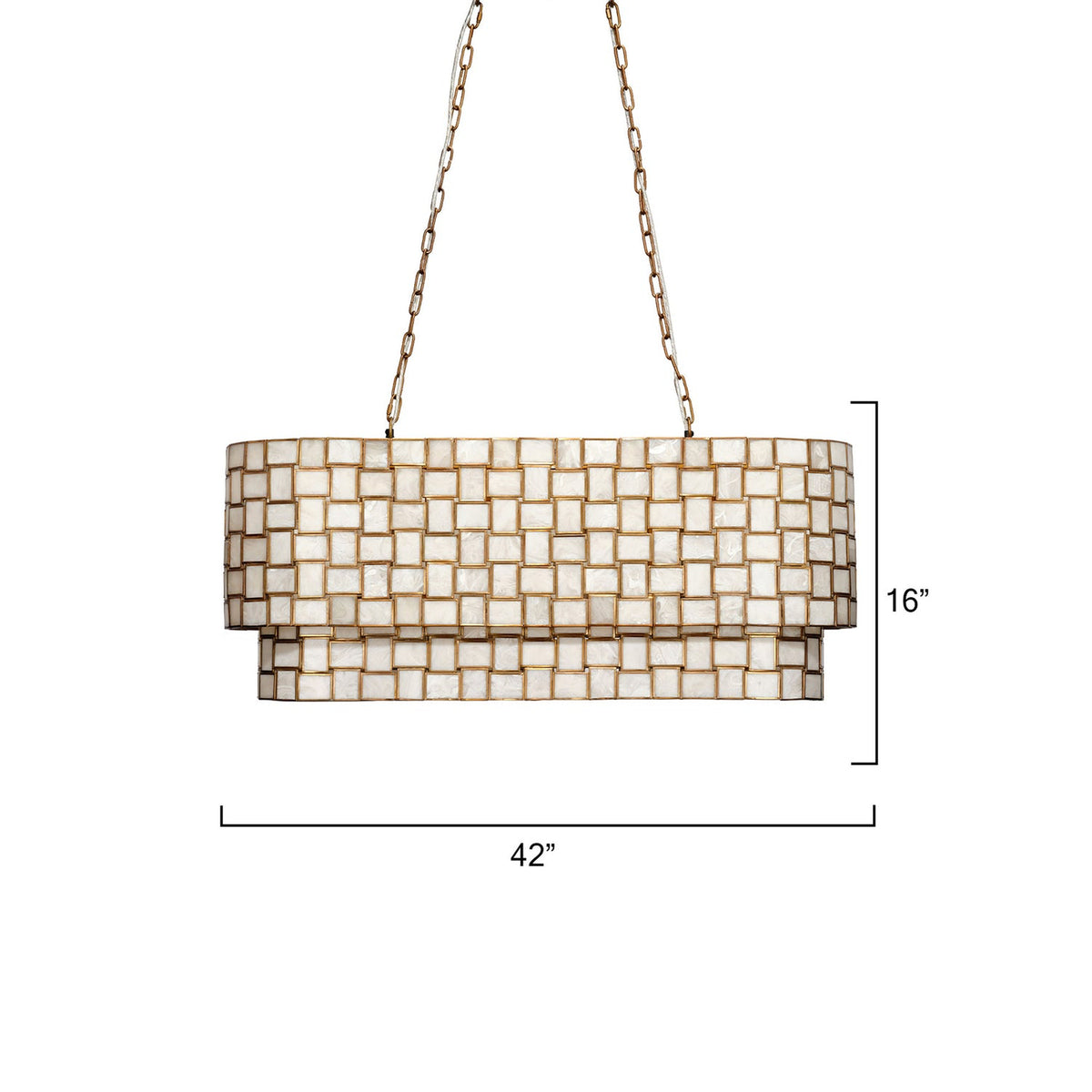 Jamie Young Premiere Faux Alabaster 7-Light Chandelier in Cream Resin, additional view