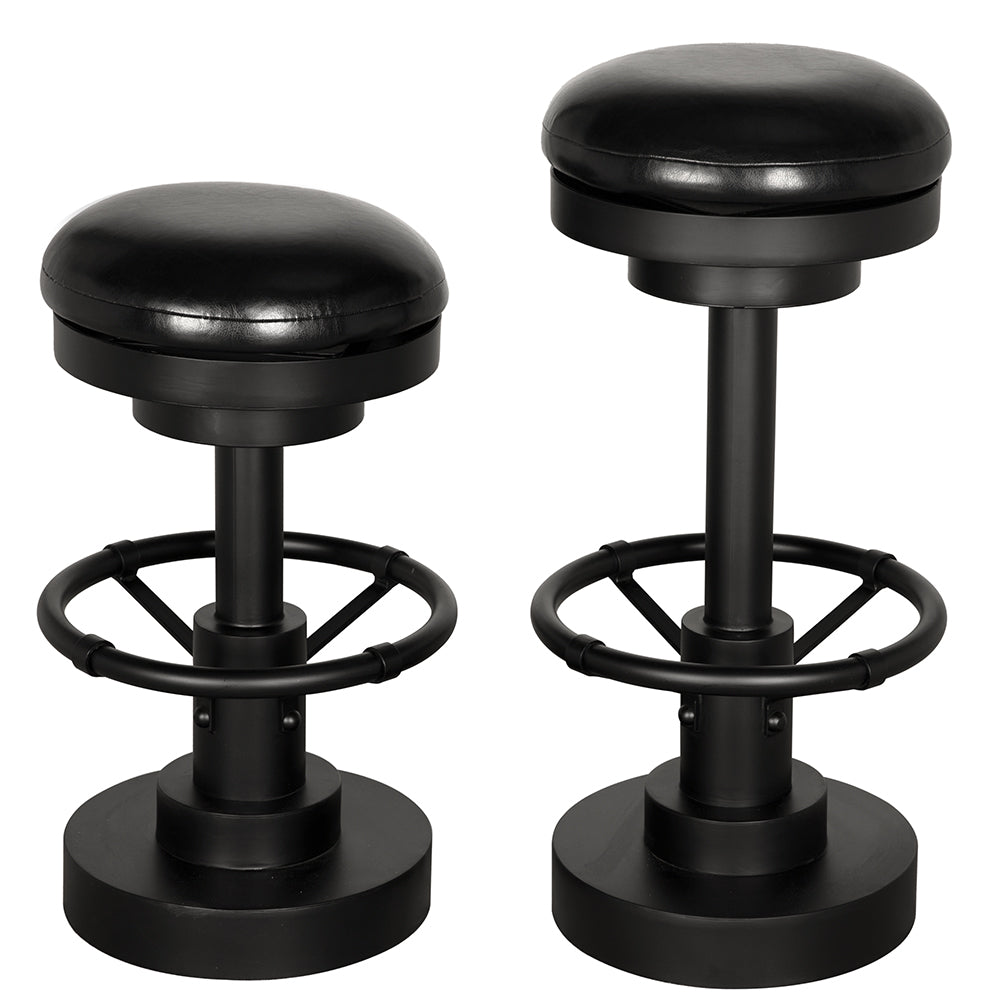 Noir Brisbane 25in Counter Stool, crafted from iron