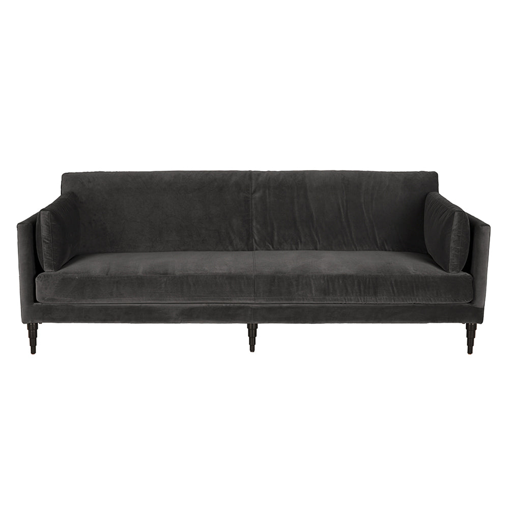 Noir Andalusia Sofa with Velvet, slim track arms