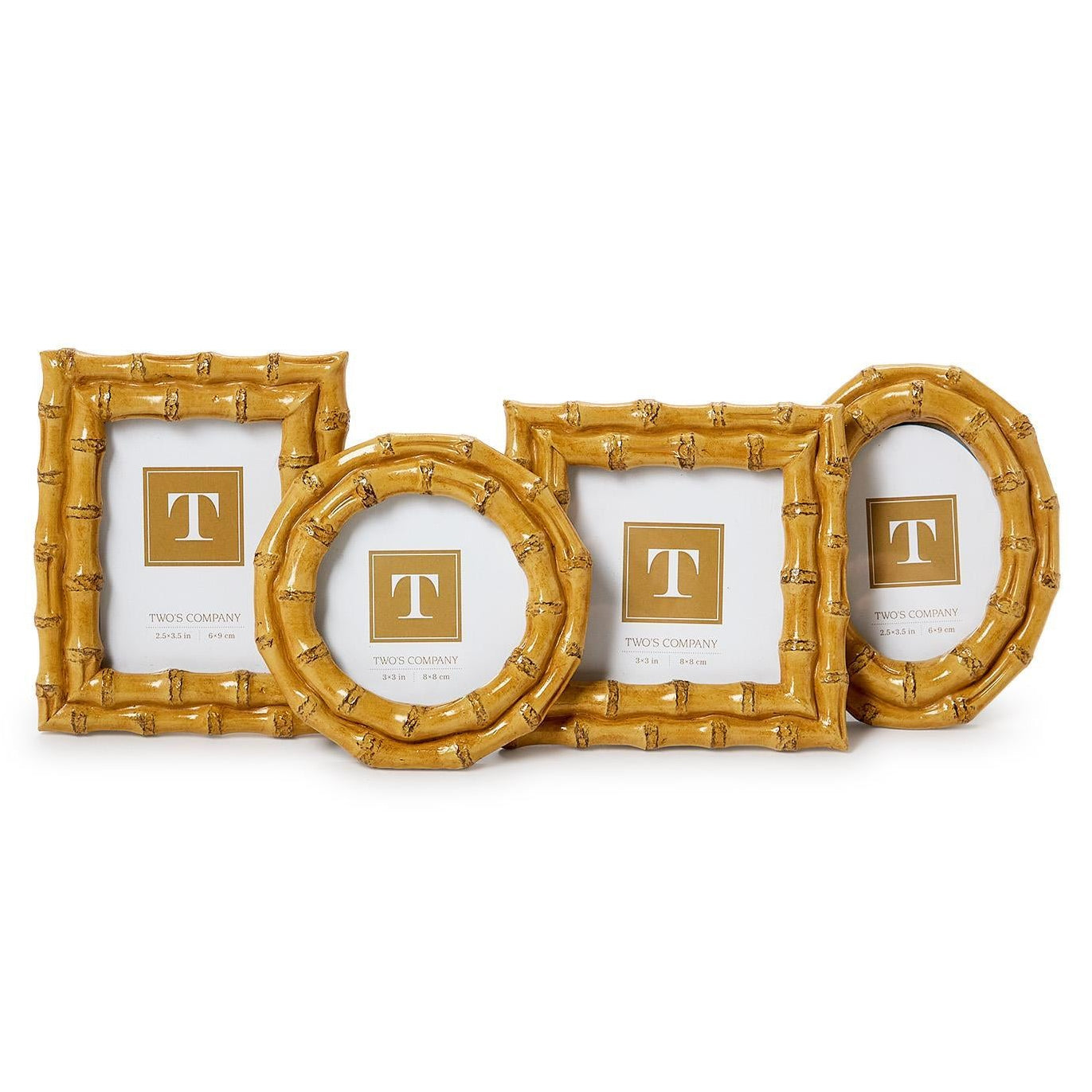 Blonde Faux Bamboo Photo Frame Set of 4