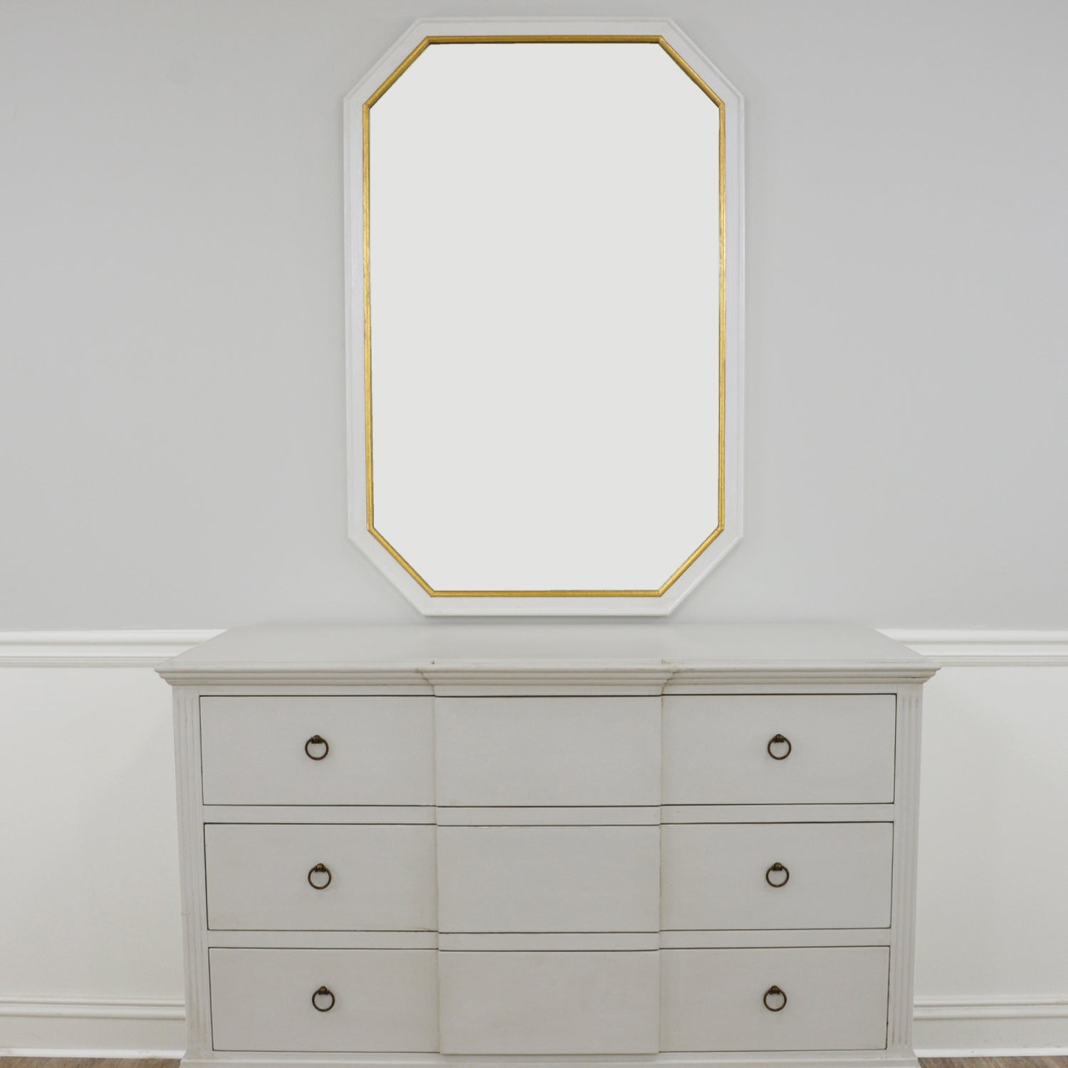 Transitional Wood Wall Mirror