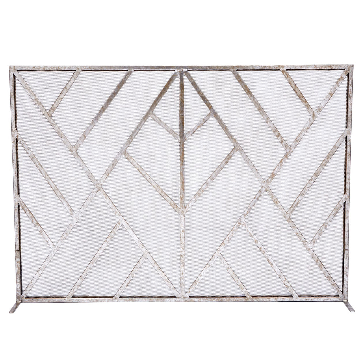 Old World Design Fuller Geometric Fireplace Sreen