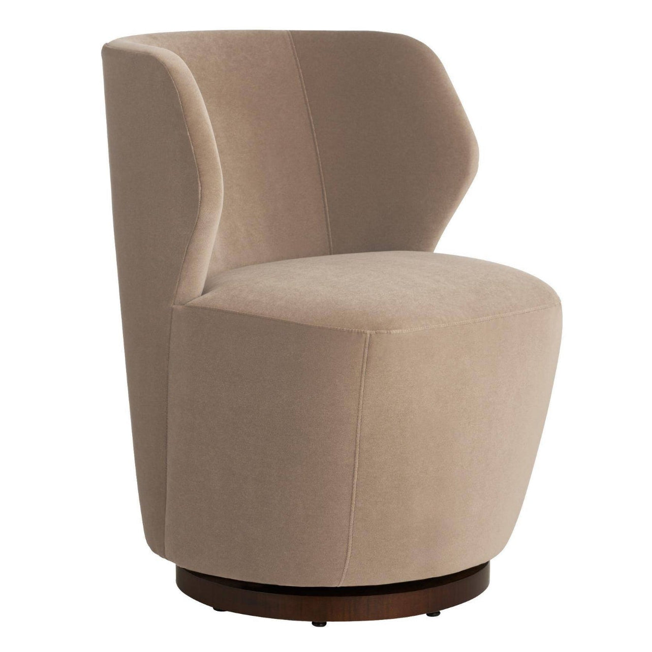 Arteriors Poppy Cocoa Performance Velvet Swivel Chair