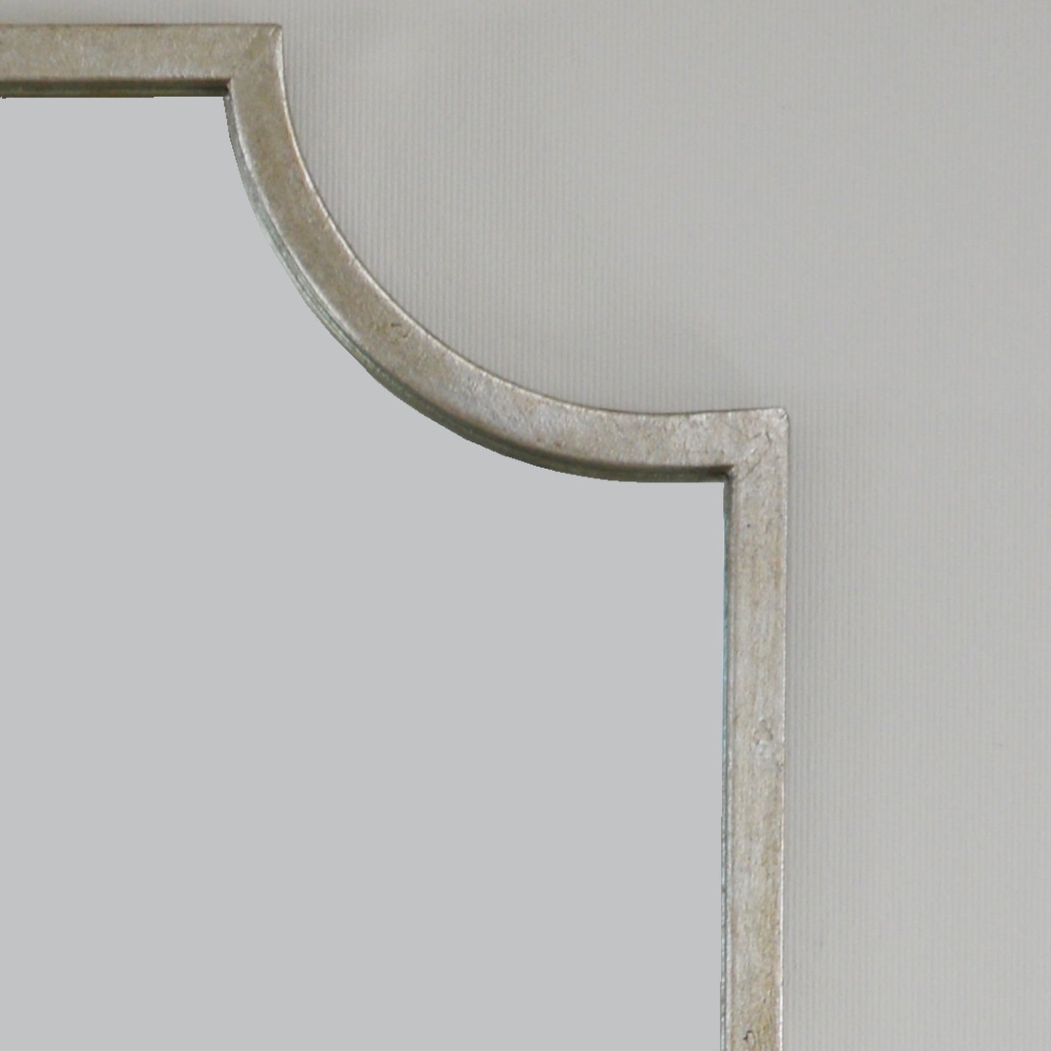 Metal Scalloped Corner Wall Mirror