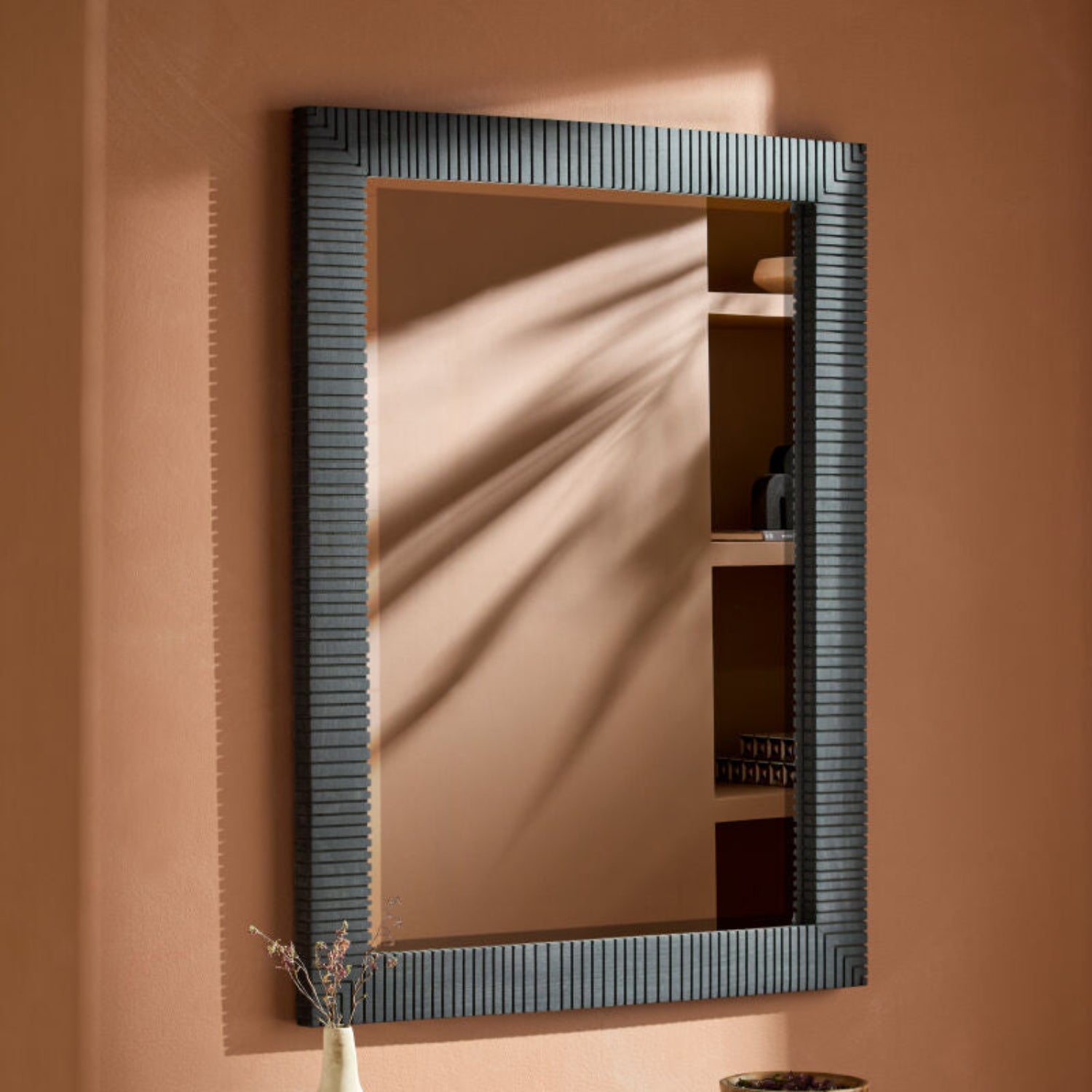 Gareth Black Mango Wood Accent Mirror