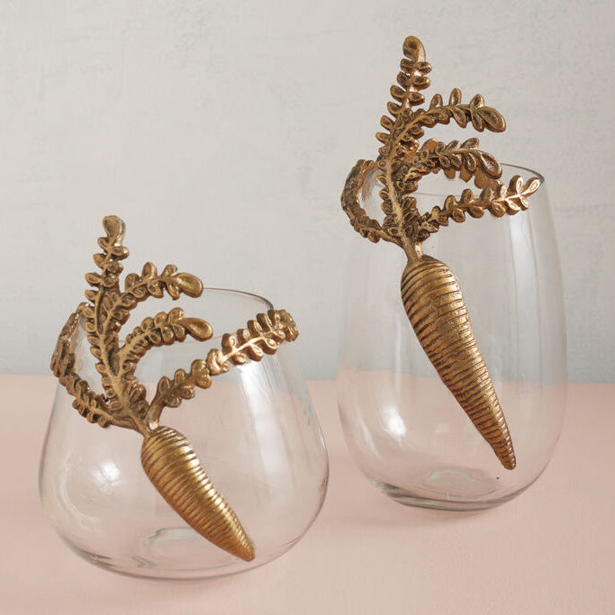 Gilded Carrot Vase