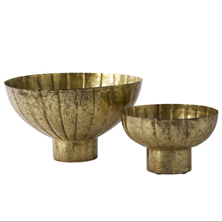 Golden Shine Footed Bowl Set of 2