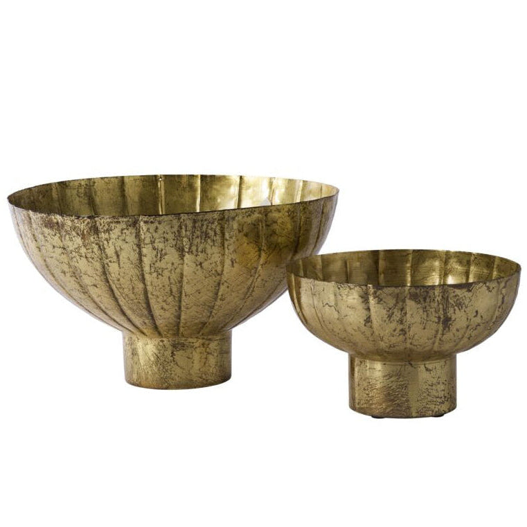 Golden Shine Footed Bowl Set of 2