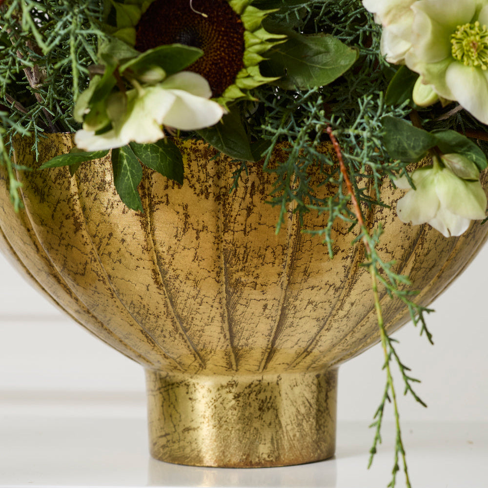 Golden Shine Footed Bowl Set of 2