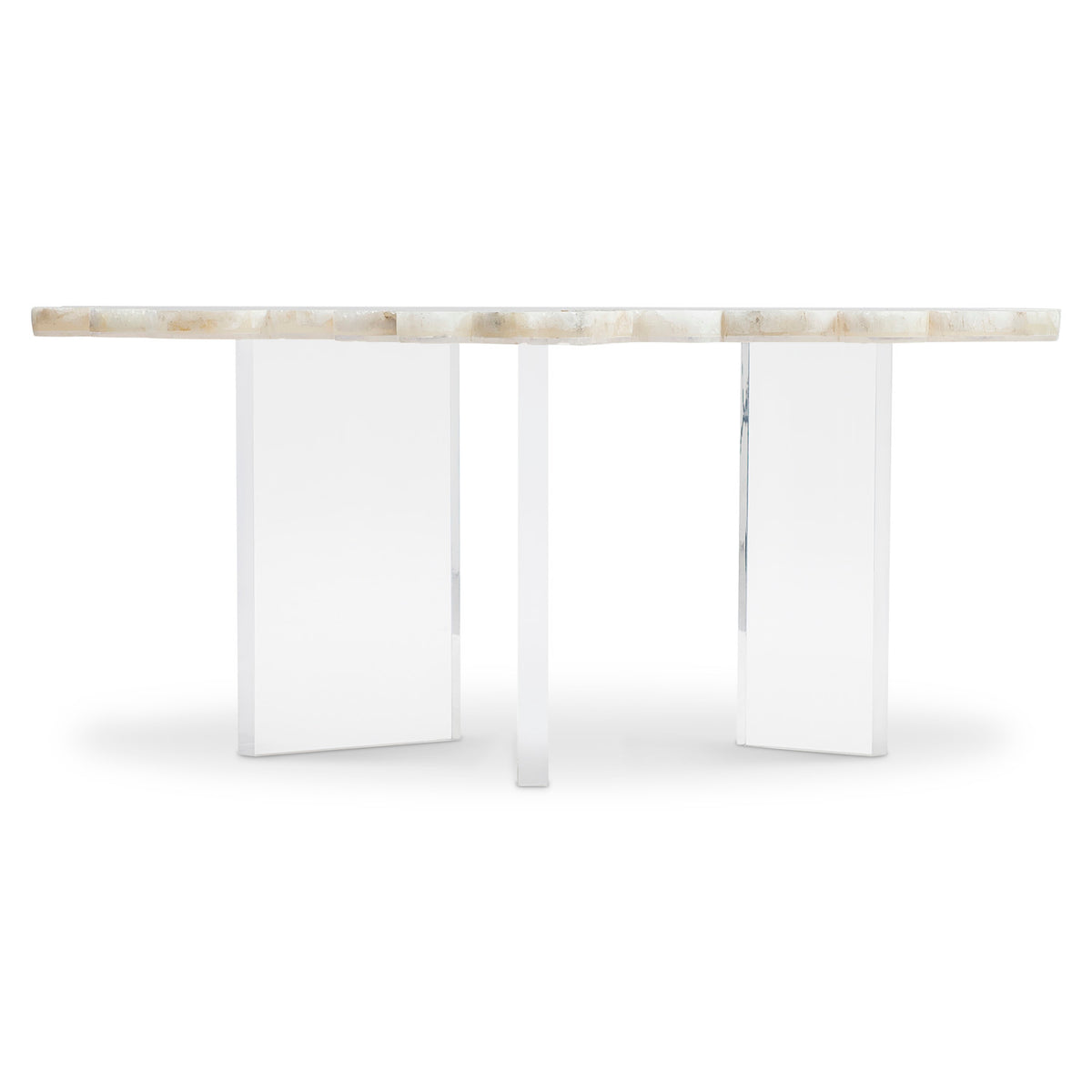 Bernhardt Evynne 30" Cocktail Table in Ivory, side profile
