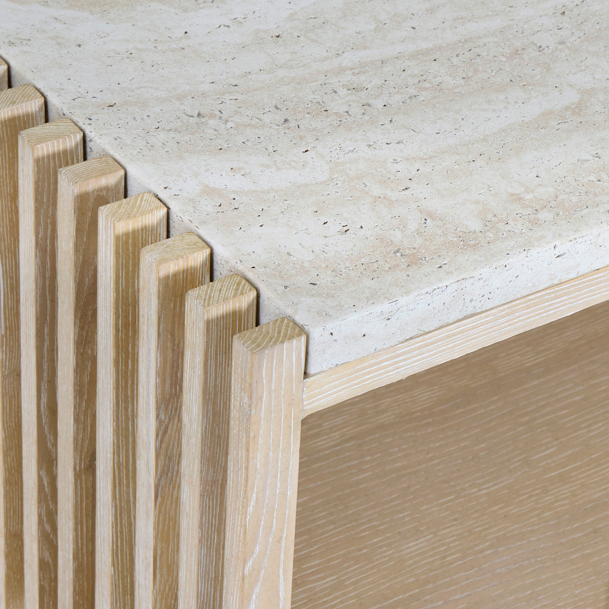 Bernhardt Living Asana Cocktail Table in Tan, close-up detail
