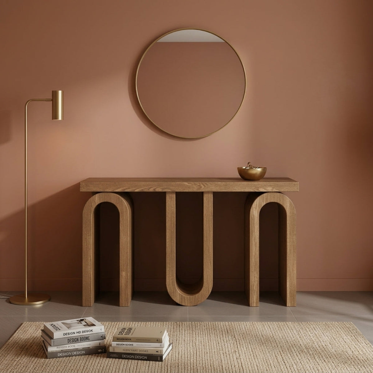 Westbourne Brown Oak Veneer Console Table
