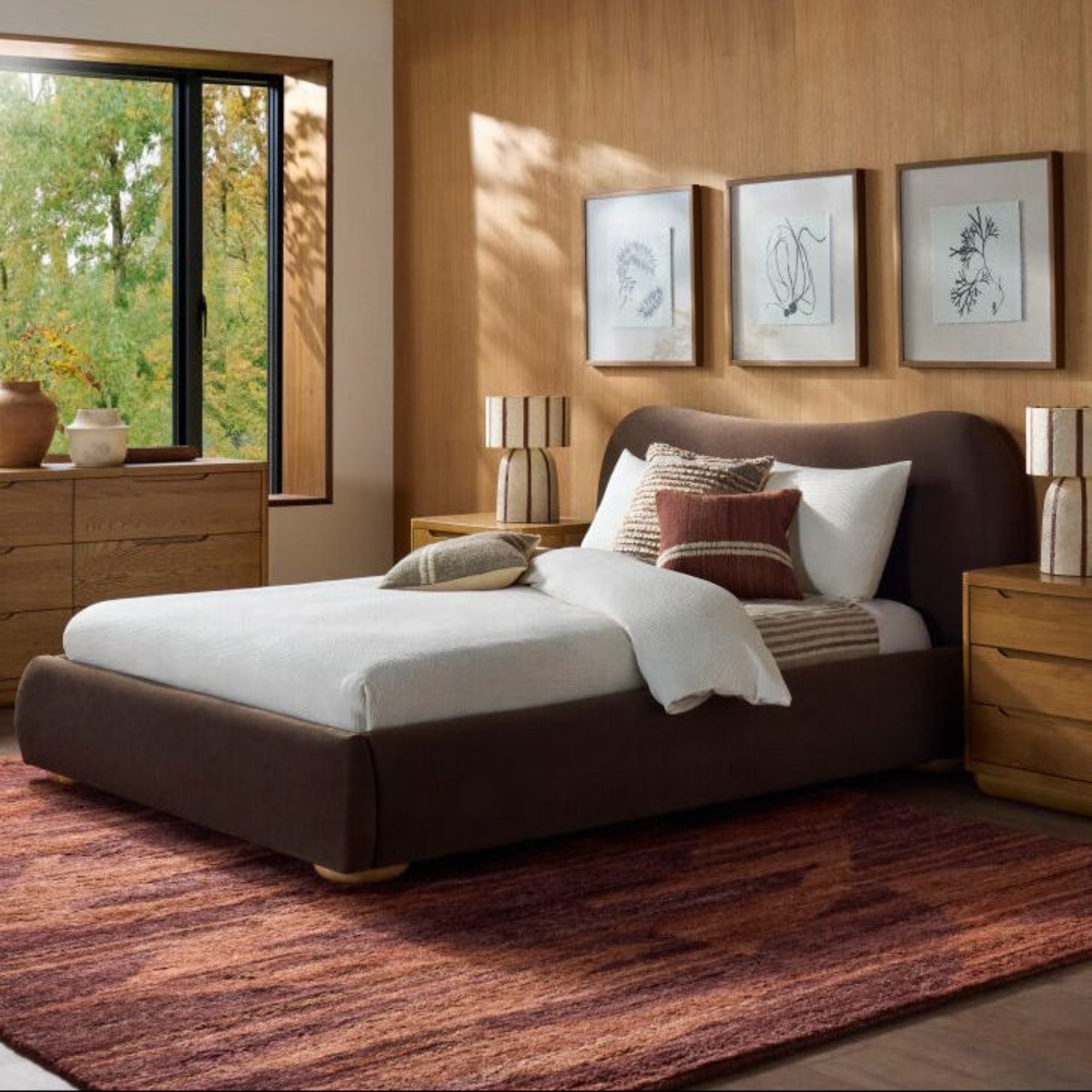 Isbah Polyester Upholstered Bed