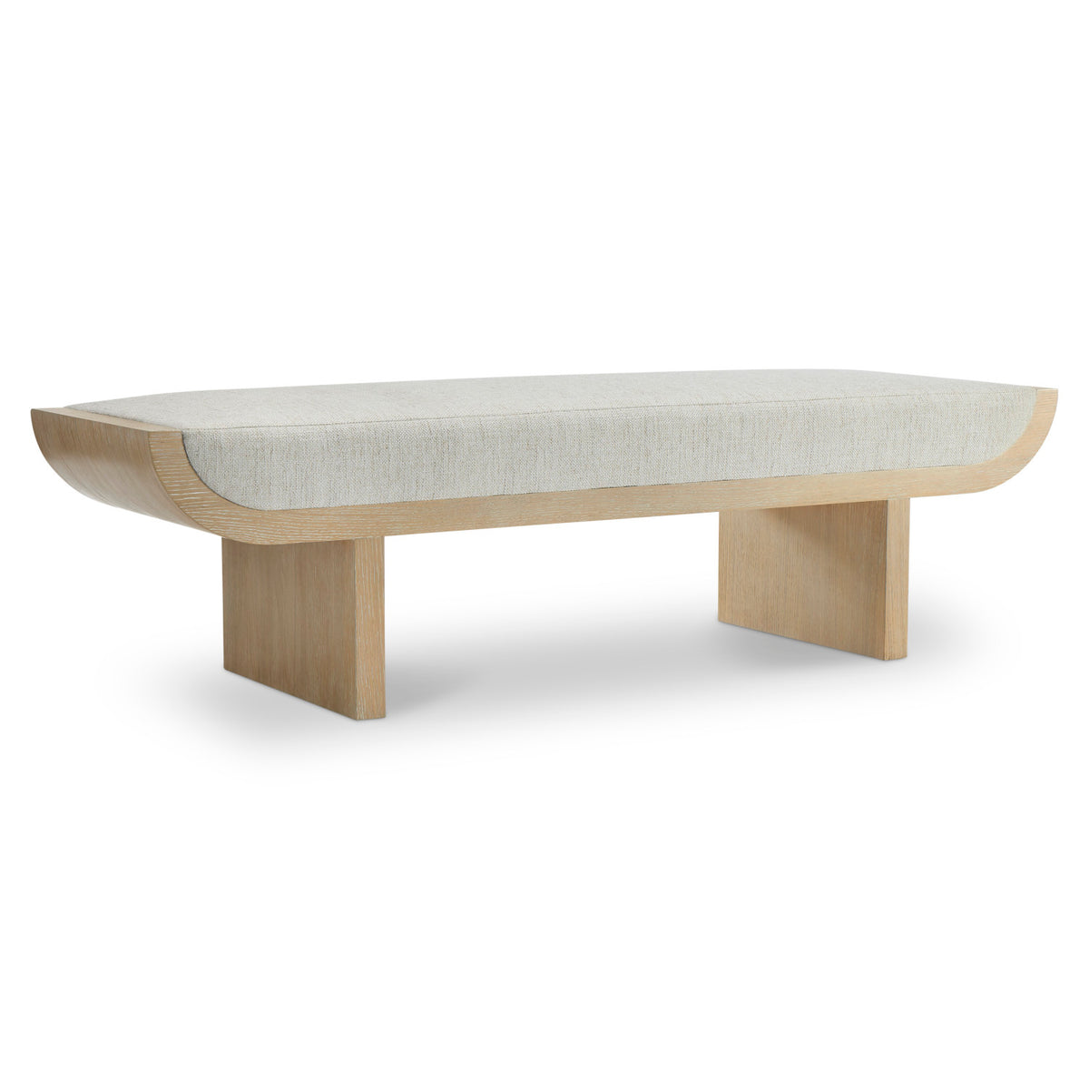 Bernhardt Asana Bench in Tan, front view