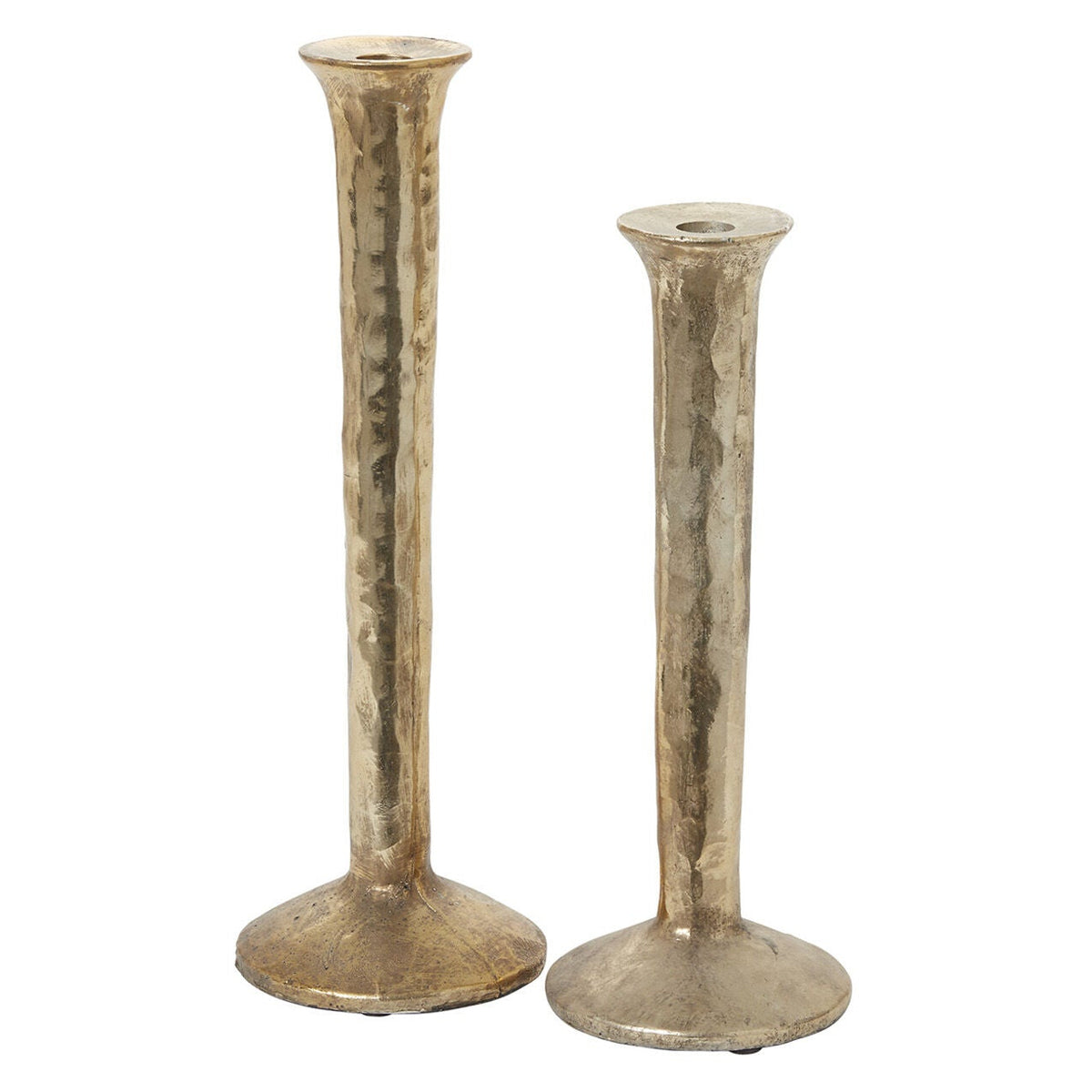 Krysos Candlestick Set of 2 alternate view, mottled gold candlestick set of 2