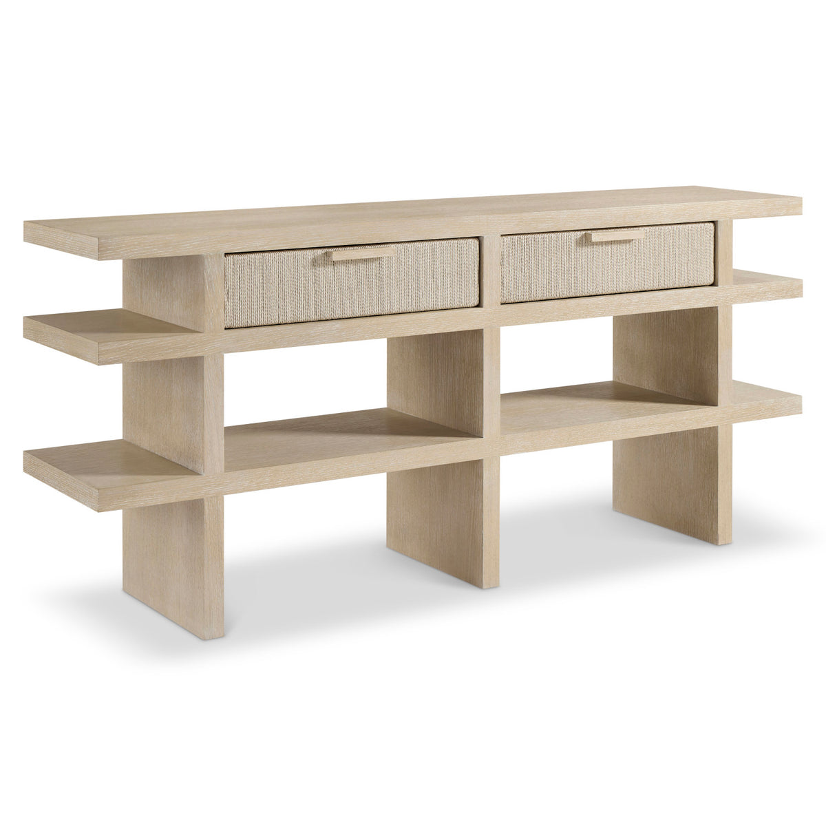 Bernhardt Living Asana Console Table in Tan, front view