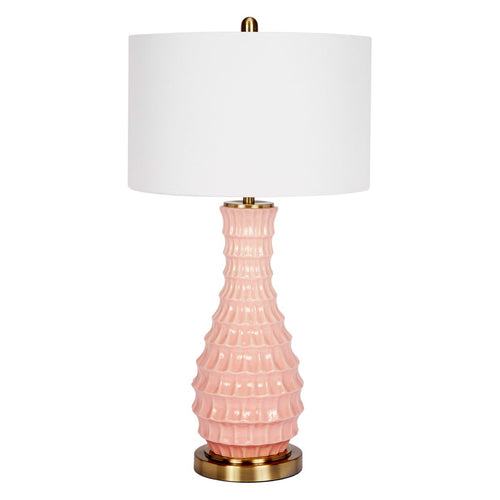 Old World Design Zara Blush Ceramic Table Lamp