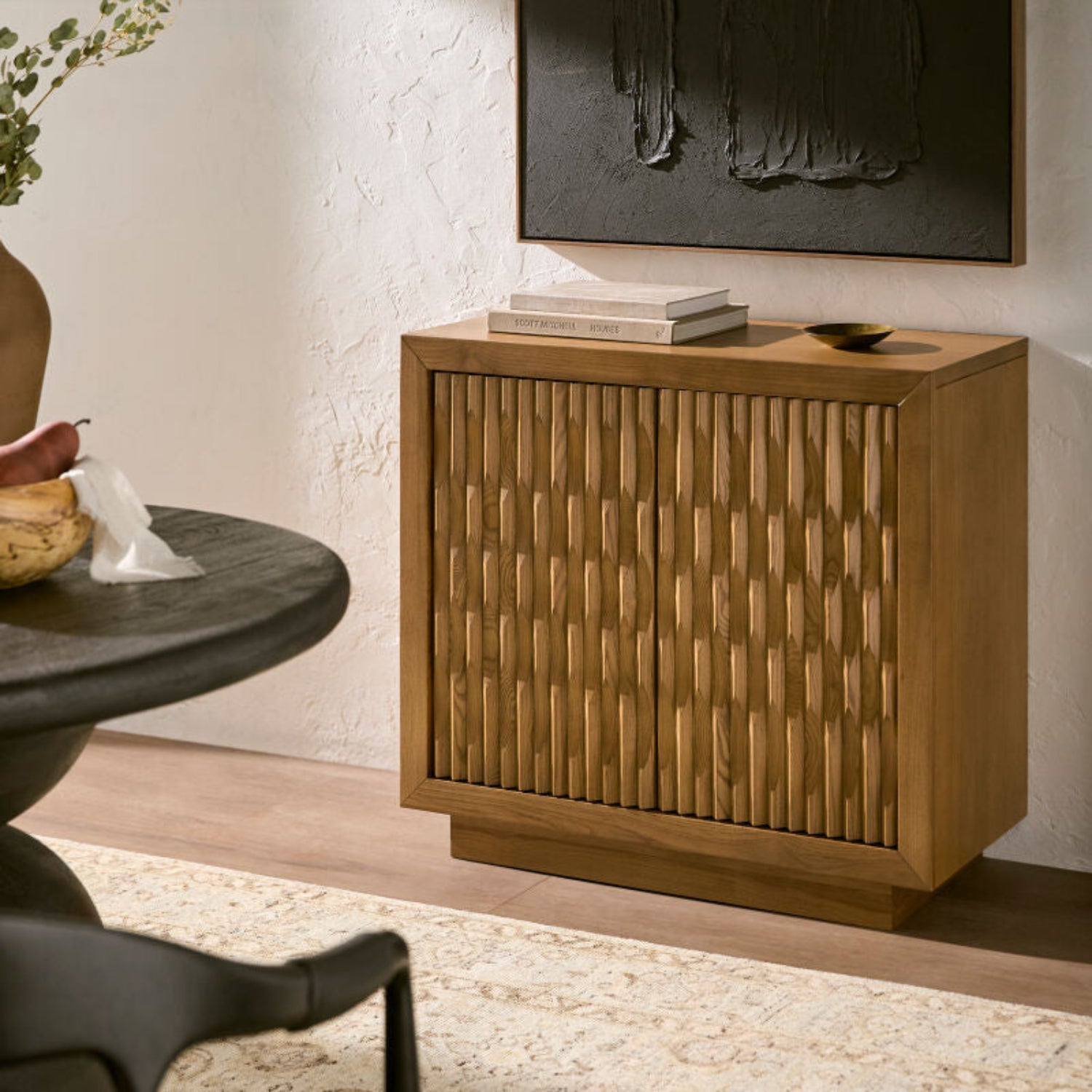 Lulea Small Ash Wood Cabinet