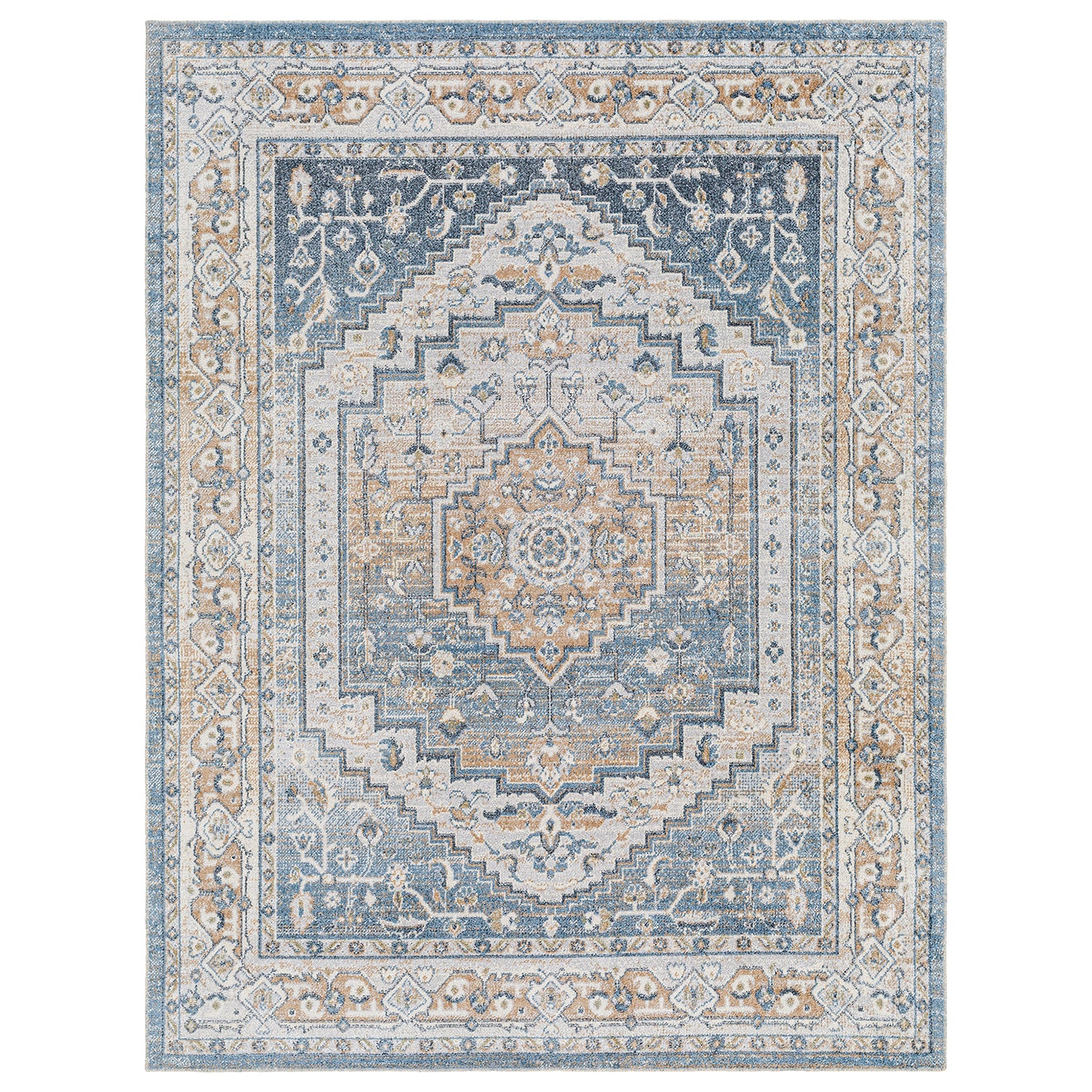 Livabliss Lillian Dark Blue Washable Rug