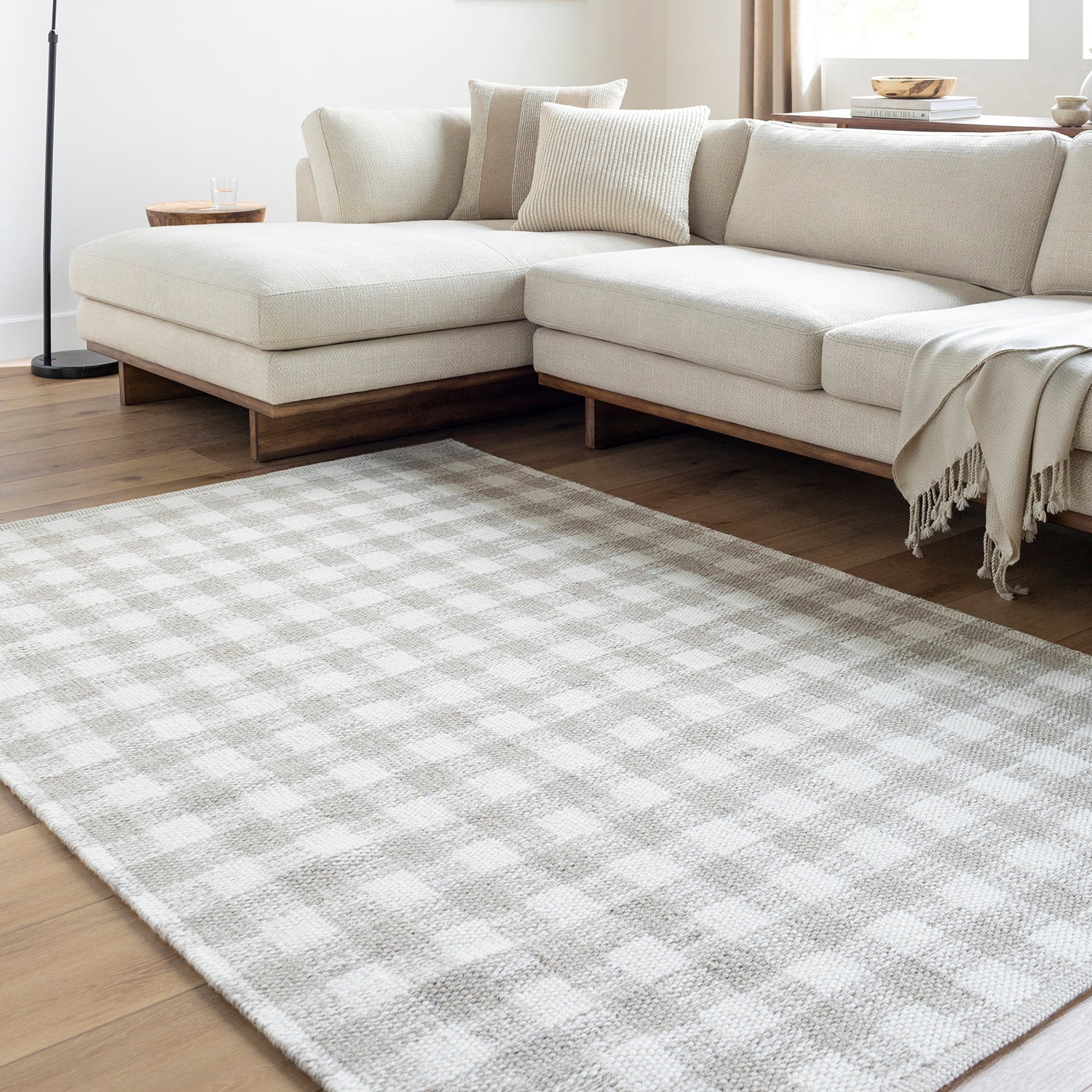 Livabliss Mardin Gingham Hand Woven Rug