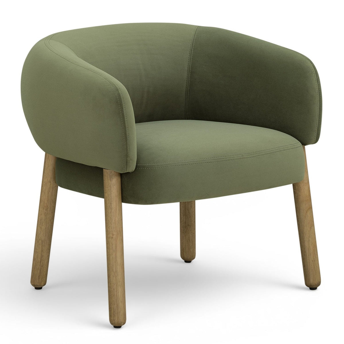 TOV Furniture Foxy Olive Green Performance Accent Chair in olive green performance velvet, primary product view