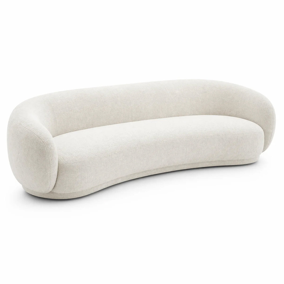 TOV Furniture Kendall Off White 119in Sofa in off-white chenille, primary product view