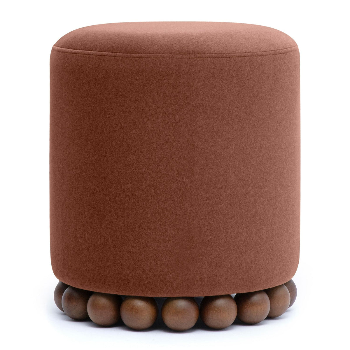 TOV Furniture Dex Bronze Ottoman in bronze faux mohair, primary product view