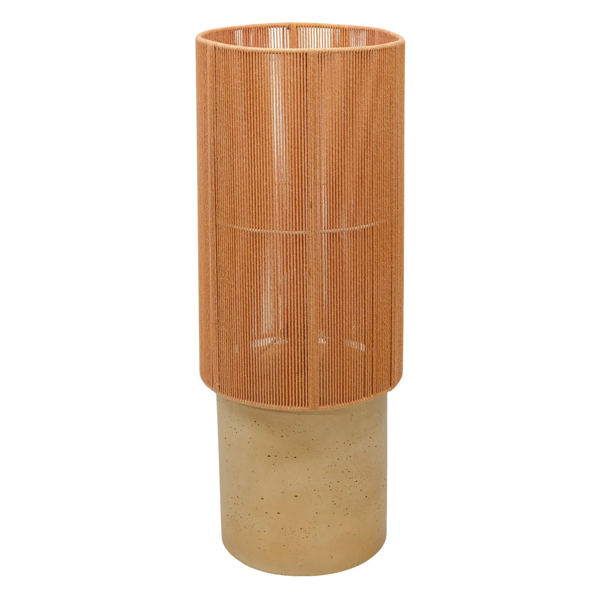 TOV Furniture Mondada Terracotta Concrete Table Lamp in terracotta concrete with a cotton shade, primary product view
