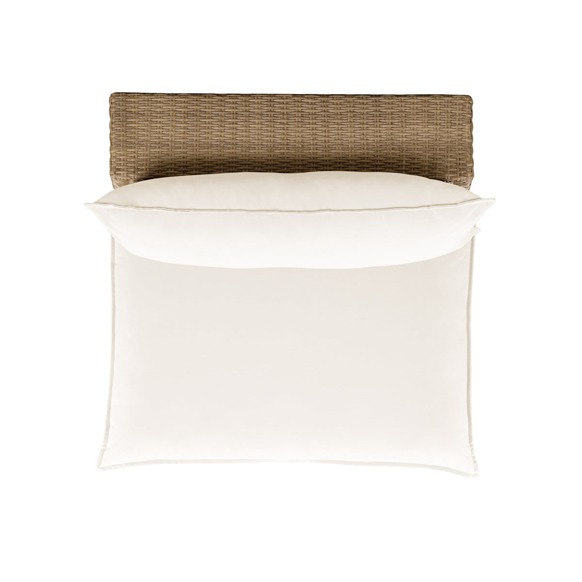 TOV Furniture Cali Cream Performance Wicker Outdoor Armless Chair
