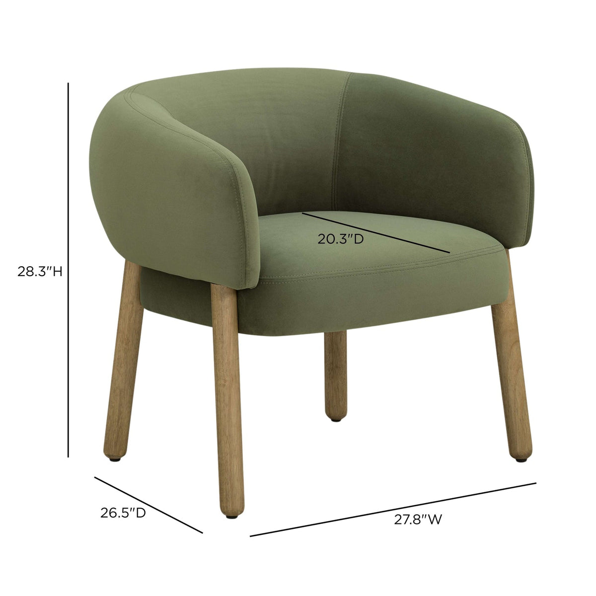 TOV Furniture Foxy Olive Green Performance Accent Chair