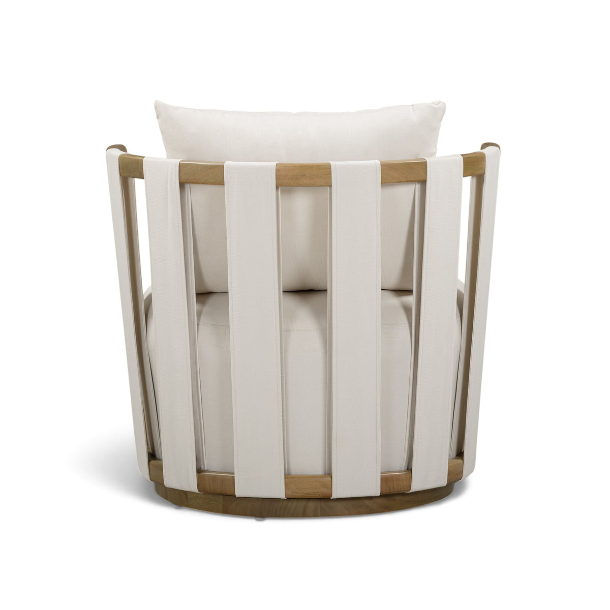 TOV Furniture Paolo Cream Upcycled Basketweave Outdoor Accent Chair