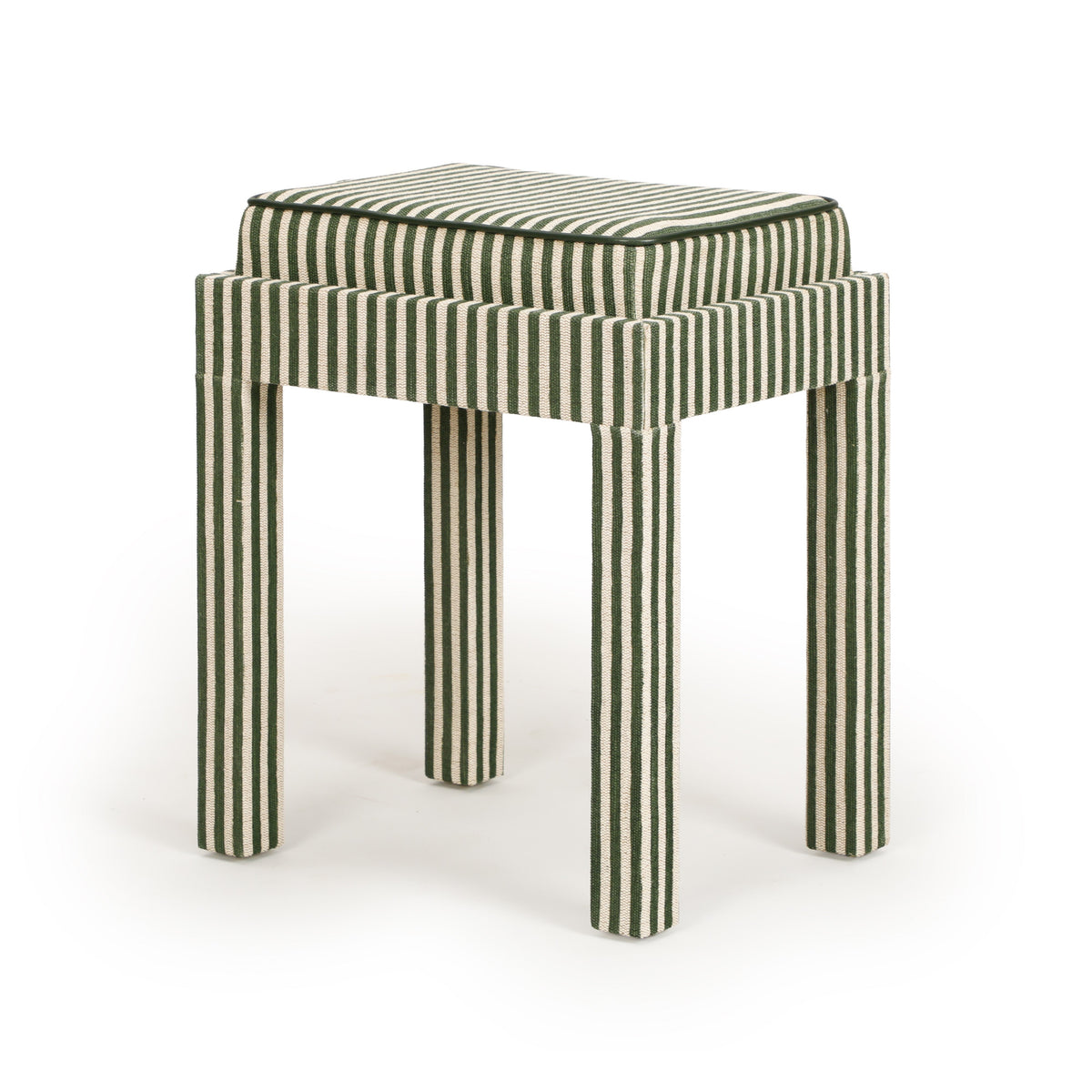 TOV Furniture Kora Green Cotton Jute Accent Stool